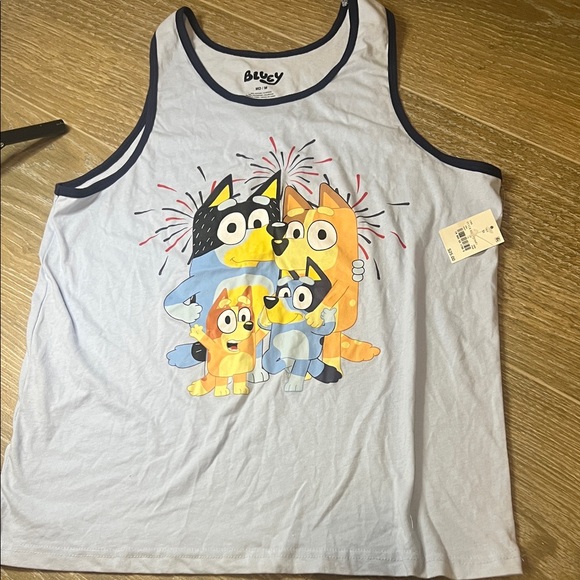 Bluey Men's Tank Top - White - Picture 1 of 4